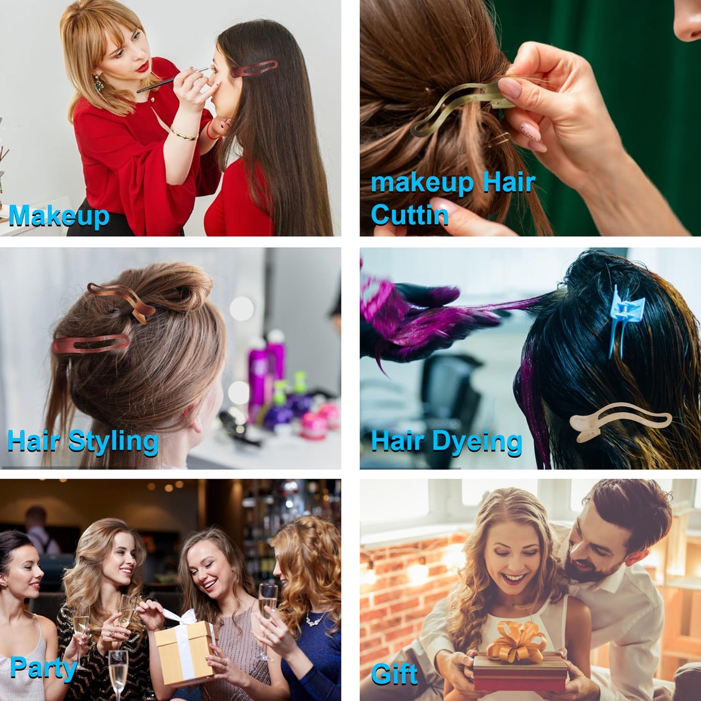 Pastel Alligator Hair Sectioning Clips - 8 PCS Monster Clips With Non-Slip Grip for Styling and Duckbill Design - huncai