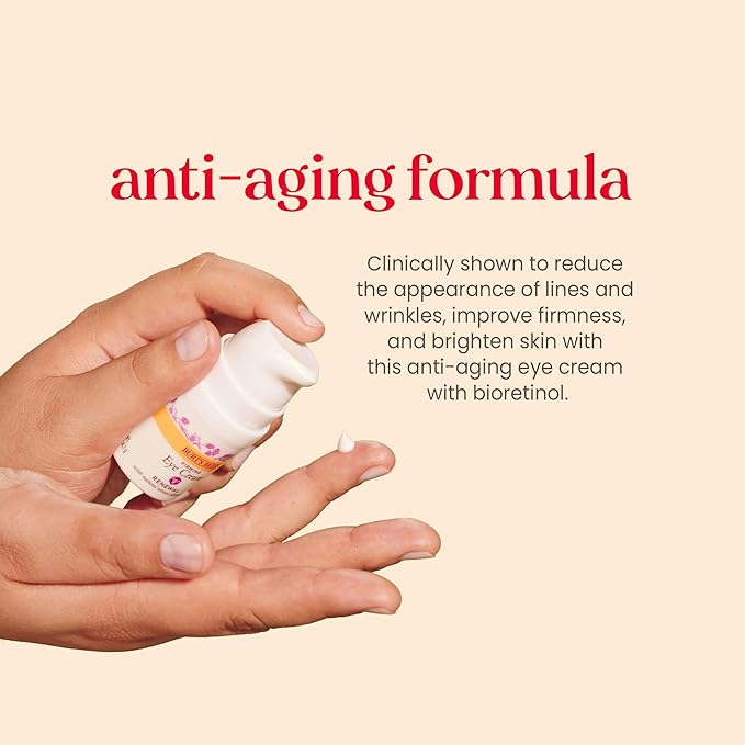 Burt's Bees Renewal Firming Eye Cream With Natural Retinol Alternative, Reduces Appearance of Lines, Wrinkles, Under-Eye Circles and Crow's Feet, 99 Percent Natural Origin Skin Care, 0.5 oz. Bottle