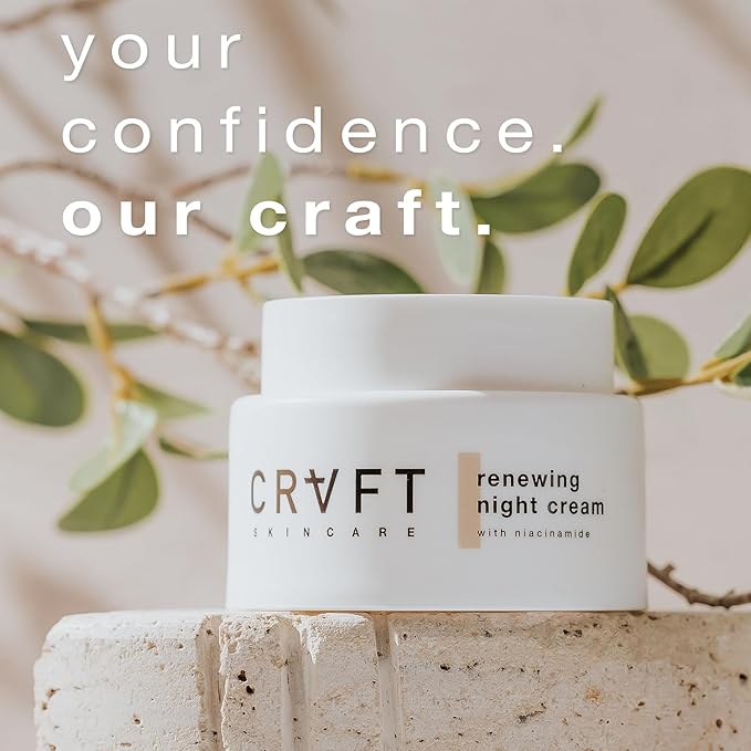 Hair Craft Co. Night Cream Moisturizer for Face 1.5oz – Hydrating for Face Anti-Aging, Wrinkle Prevention, & Nighttime Skin Renewal - 30 Day Supply