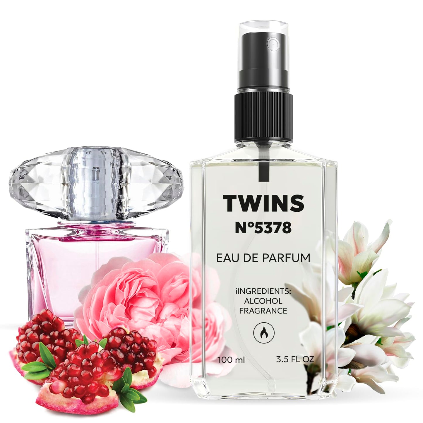 TWINS Impression of Bright Crystal Perfume for Women Eau de Parfum | No.5378 | 3.4 Fl Oz / 100 ml