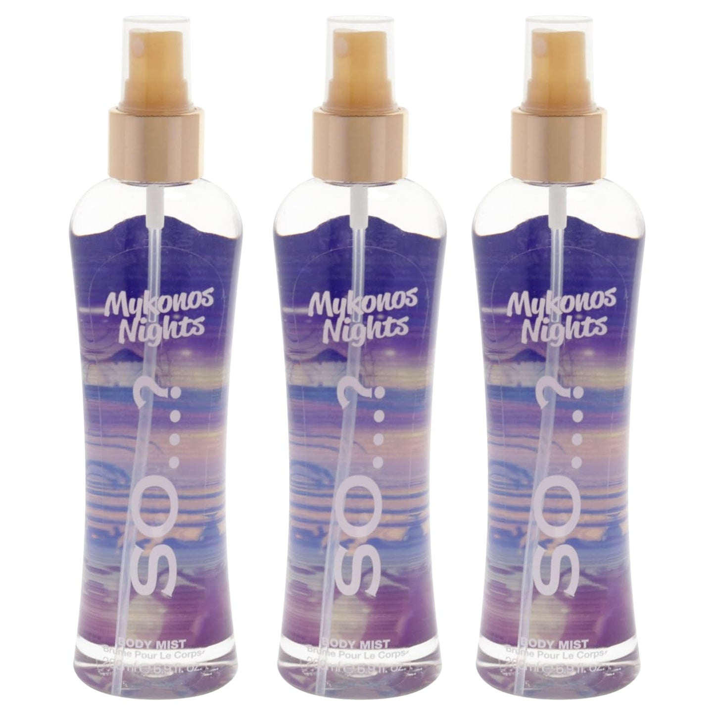 So...? Mykonos Nights Body Mist for Women - 6.9 oz Body Mist - Pack of 3