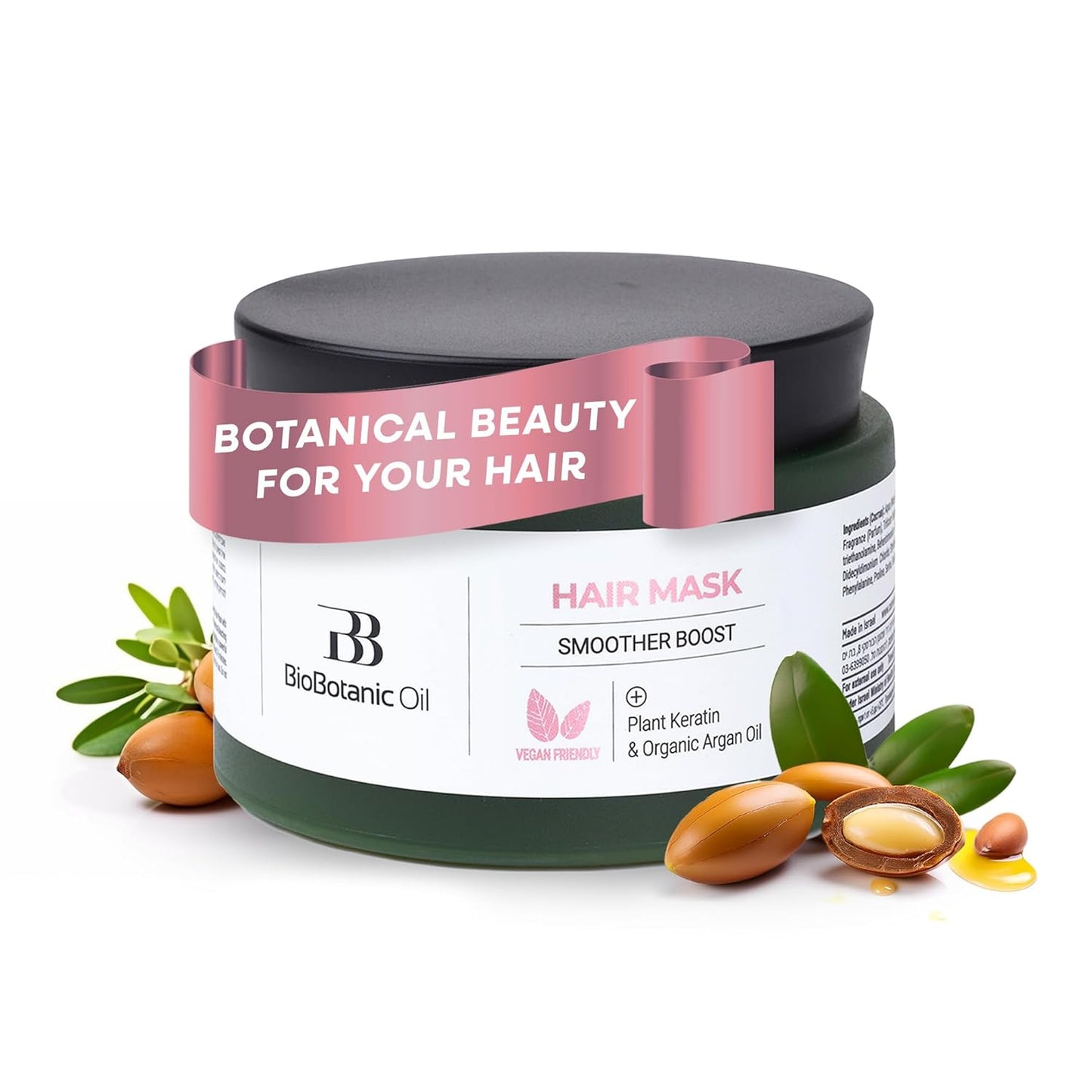 Bio Botanic Oil Range – Hair Mask for Straightened Hair with Plant Keratin & Organic Argan Oil, SLS-Free Deep Hydration & Repair, Salt-Free Formula for Long-Lasting Smoothness