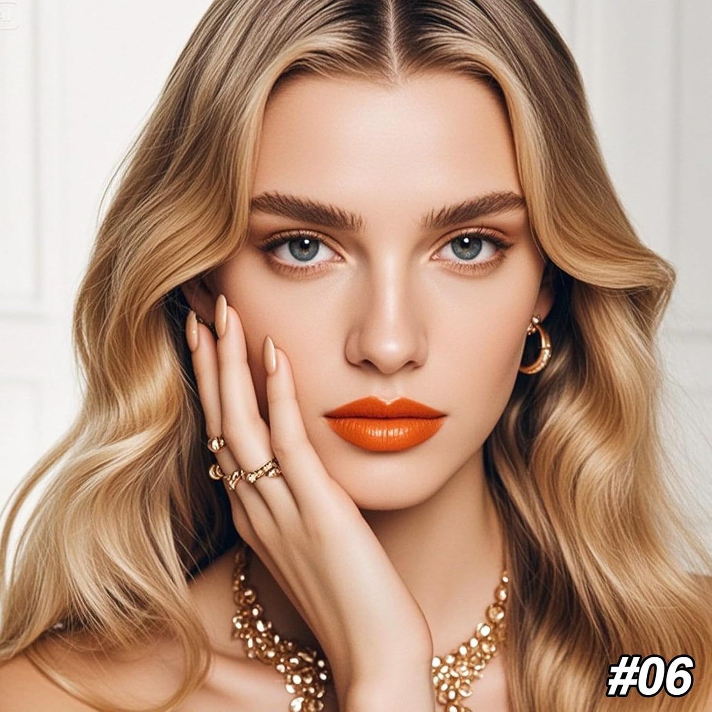 Erinde 4 Colors Eyeshadow Palette Eye Shadow Makeup, Matte Shimmer Metallic Off-white Light brown Peach Bronze Nude Neutral Eyeshadow, Long Wearing, Pigmented Blendable, Quad Eye Shadow Palette, 06