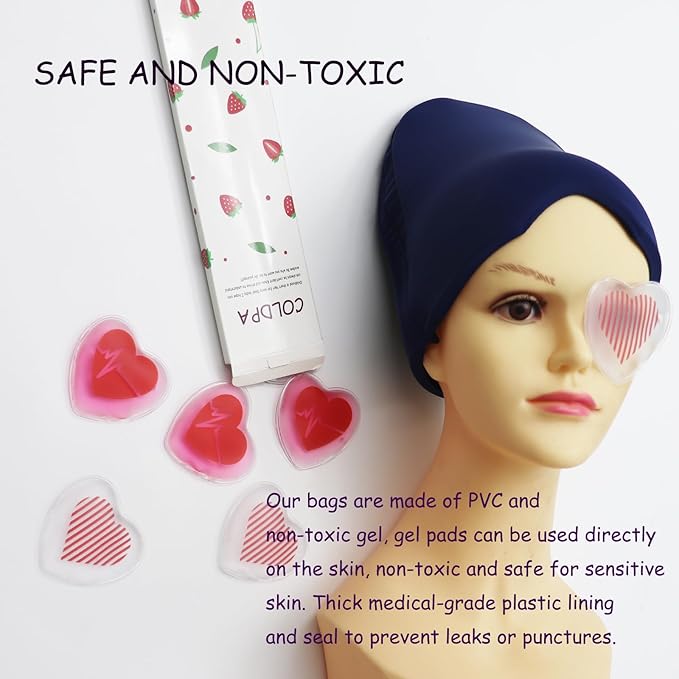 Eye Ice Pack, Gel Eye Ice Pack, Reusable Cold Compress for Migraine, Flexible Cooling Gel Pads for Eyes, Headaches and Post-Surgery Recovery, Cooling Eye Mask Cold and Hot Treatment Eye Strain（8pack）