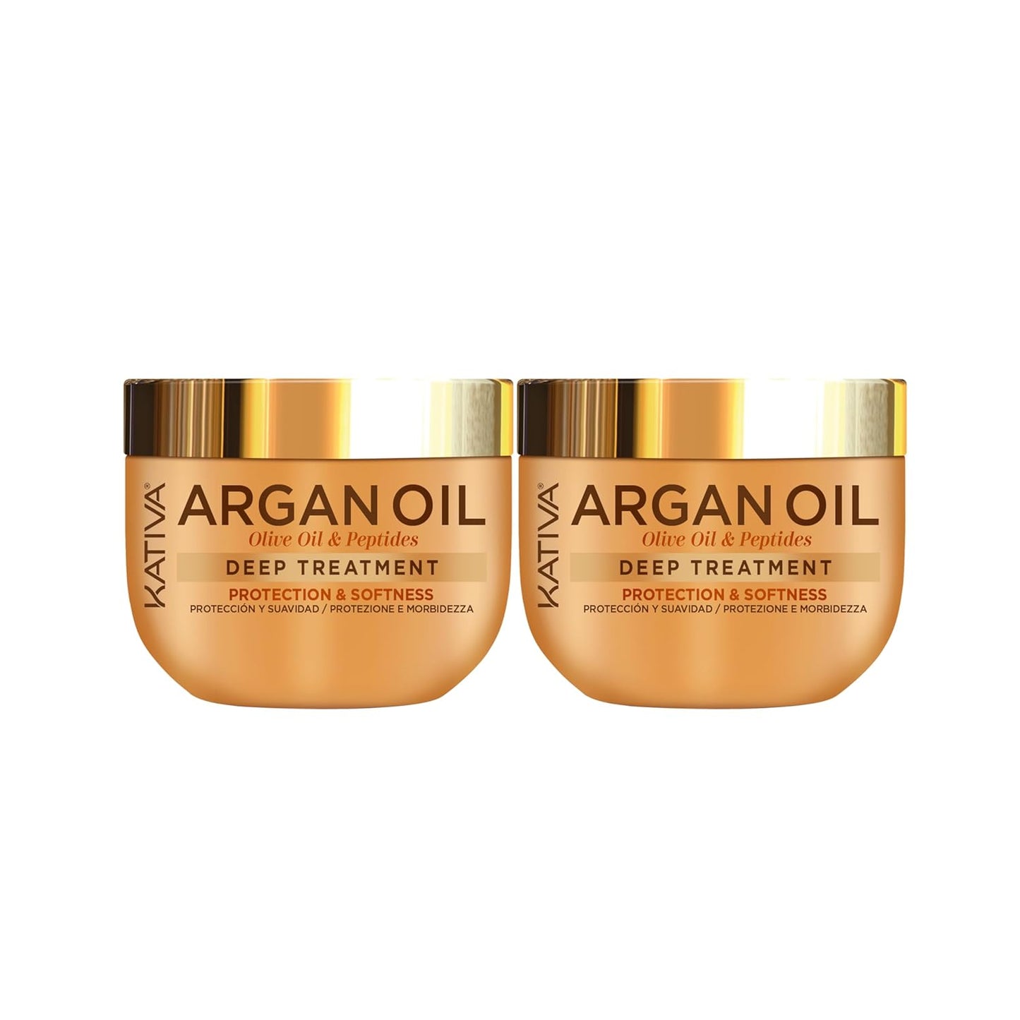 KATIVA BUNDLE 2 TREATMENTS Argan Hair Mask 10 oz – Hair Treatment Deep Repair Conditioning Argan Oil, Olive & Peptides – Deep Conditioning and Hydration for Dry Damaged Hair All Hair Types 10 oz 300ml