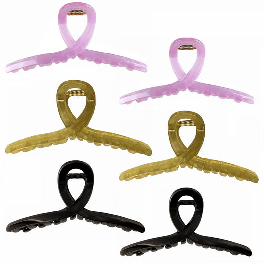 Large Hair Claw Clips Non-Slip Large Claw Hair for Women and Girls, Strong Hold Banana Jaw Clips for women 6 pcs