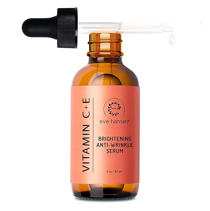 Eve Hansen Vitamin C Serum for Face - Facial Serum with Hyaluronic Acid, Vitamin E and Aloe Vera 2 oz - for softer, smoother, and more refined Skin