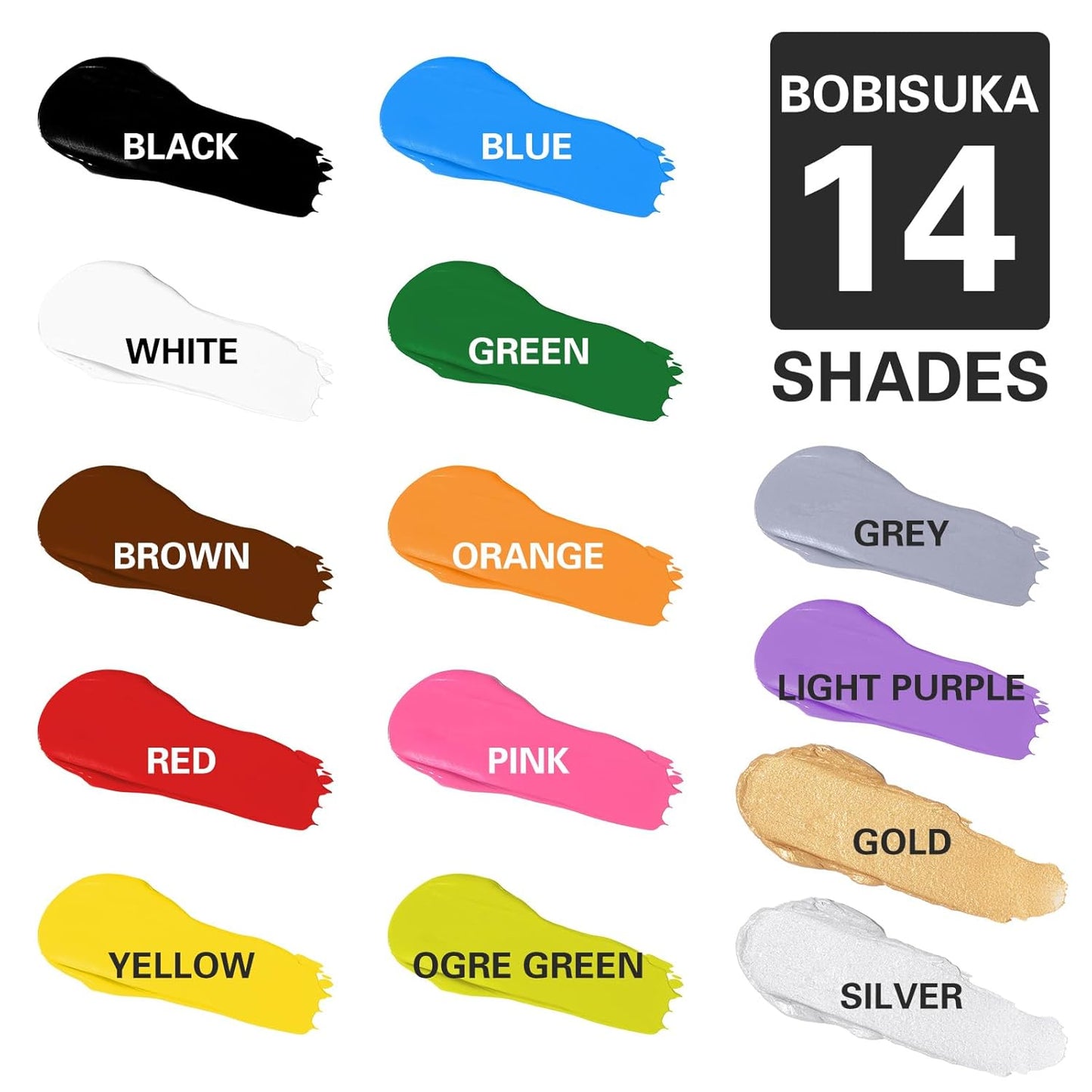 BOBISUKA Yellow Face Body Paint, Water Based Face Painting for Art Theater Halloween Party Cosplay Clown SFX Makeup for Women Adults, Non-Toxic Washable