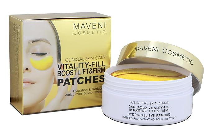 Gold Under Eye Patches-60 Pcs Eye Masks | Anti-Aging |Boost Lift & Firm the Look of the Eye Area |Eye Patches for Puffiness,Bags,Dark Circles (60 Count (Pack of 1), Under Eye Patches)