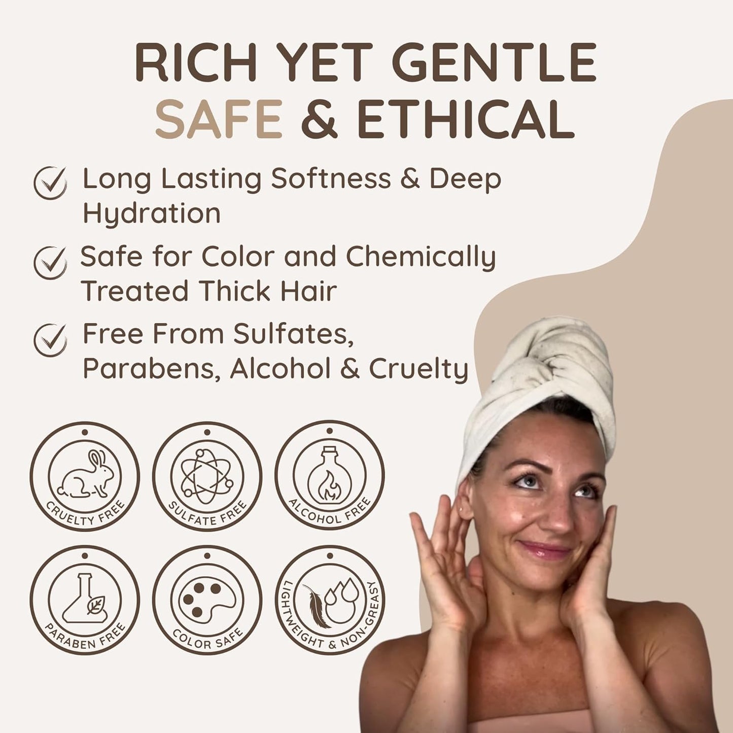 VITAMINS hair cosmetics Keratin Hair Mask Deep Conditioner for Dry Damaged Hair - Biotin, Collagen & Castor Oil Deep Conditioning, Repairs Split Ends & Restores Shine - For Thick Locks