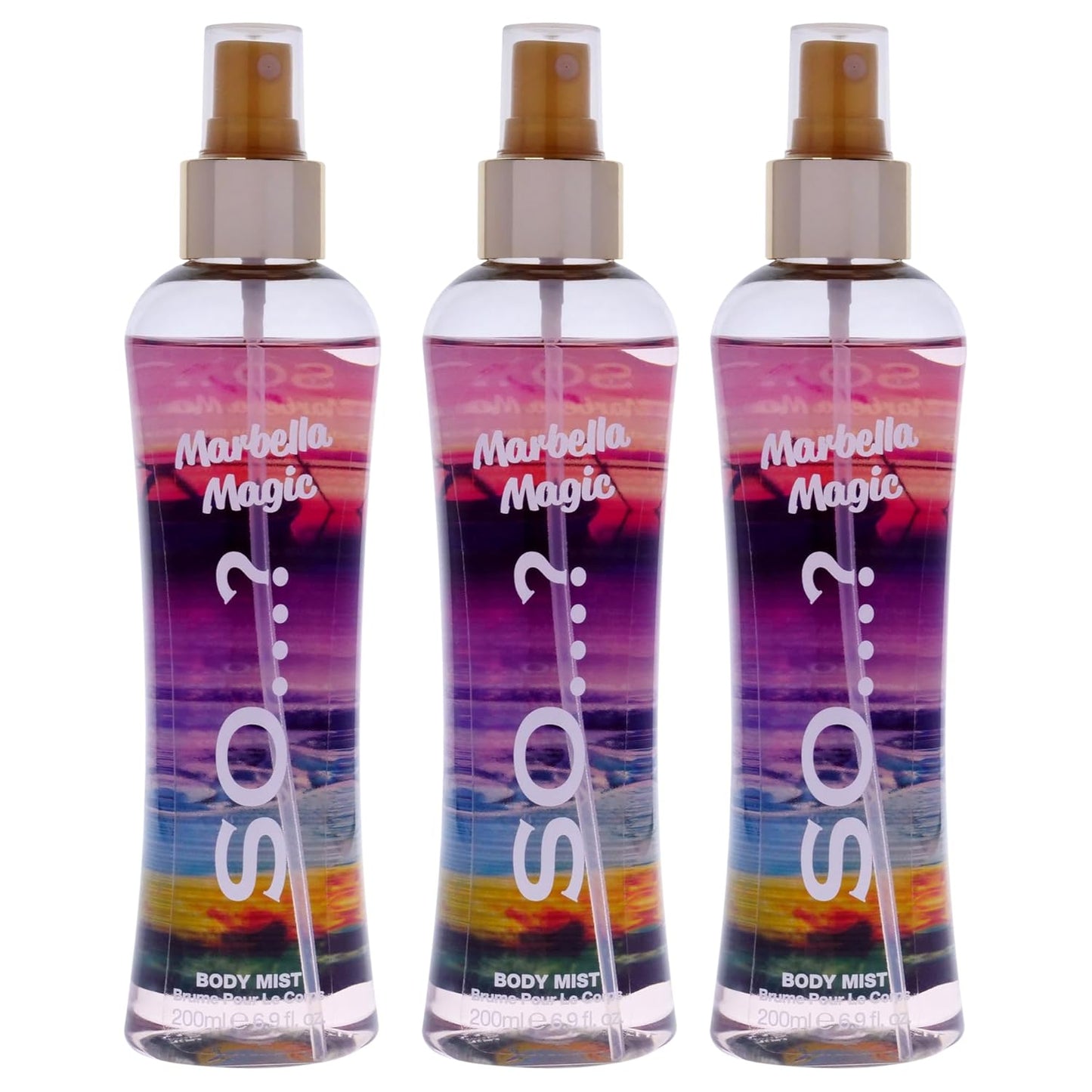 So...? Marbella Magic Body Mist for Women - 6.9 oz Body Mist - Pack of 3
