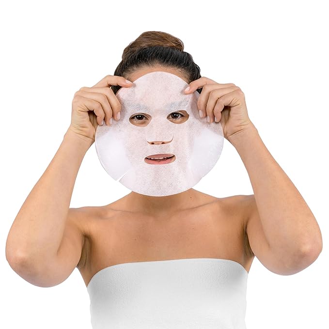 MISS SPA Illuminating 24K Gold Facial Sheet Mask Set, Antioxidant-Rich Peptides, Hydrated Glowing Complexion, Anti-Aging, Anti-Wrinkle, Skin Care for Women, 4-Pack