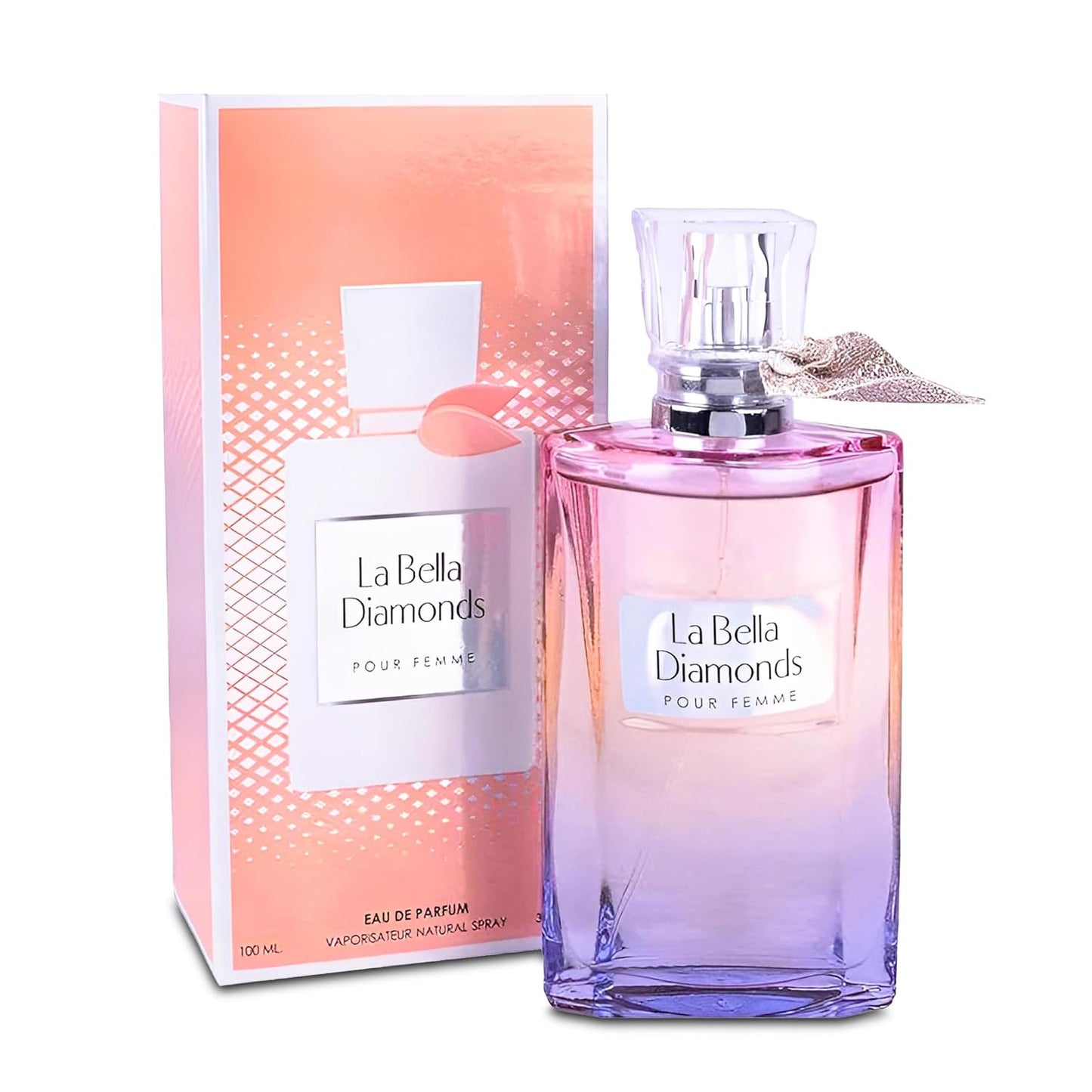 La Bella Diamond Women's Perfume, Gift for Her, Fragrance Gift for Women, Eau De Parfum Spray, Floral & Sweet Scent Beautiful Bottle 100ML for Work Days