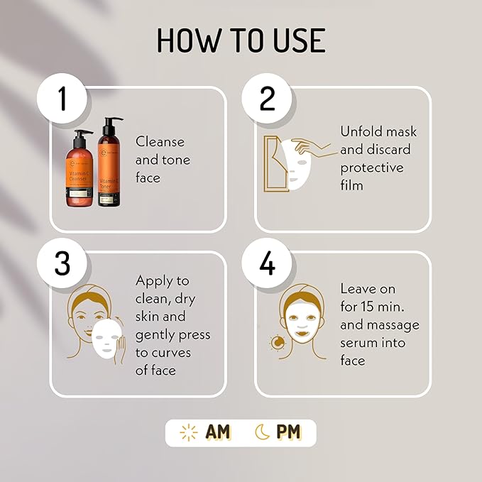 Eve Hansen Skincare Duo: Organic Rose Water Spray (8 oz) & Collagen Face Mask Sheets (Set of 5) – Hydrating & Soothing Care with Hyaluronic Acid & Botanical Extracts – Set of 2 Products