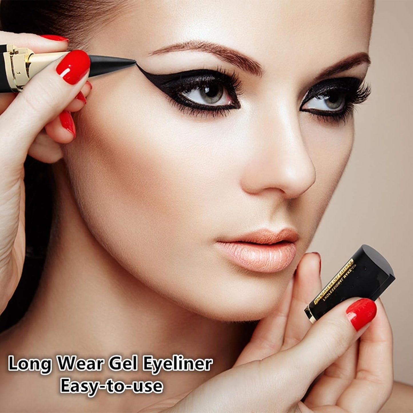 Go Ho Grey-black Gel Eyeliner Stick,Gel Eyeliner Pencil Crayon,Creamy Smooth Dark Grey Eye-liner Pen Eyeliner Makeup Eyeshadow Lips for Women(Gray)