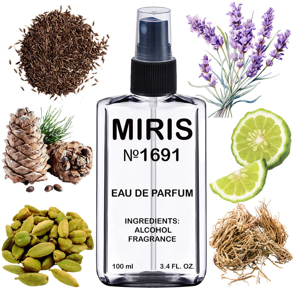 MIRIS No. 1691, Inspired by Ysls La Nuit De L Homme 2009, Long-Lasting Eau de Parfum for Men, Spray 3.4 Fl Oz / 100 ml