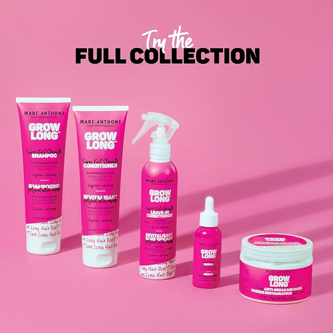 Marc Anthony Grow Long Scalp & Hair Serum - Anti-Breakage Formula Nourish, Strengthen & Hydrate Scalp & Hair Follicles - Natural Shine & Fuller-Looking Hair Strands from Root to Tip, 2 fl oz