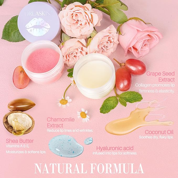 30pcs Under Eye Patches for Puffy Eyes and Dark Circles,Eye Gel Pads for Soothe Puffiness,Eye Bags and Wrinkles+Lip Mask & Lip Scrubber set for Dry Chapped Cracked Peel Lips Skin Care