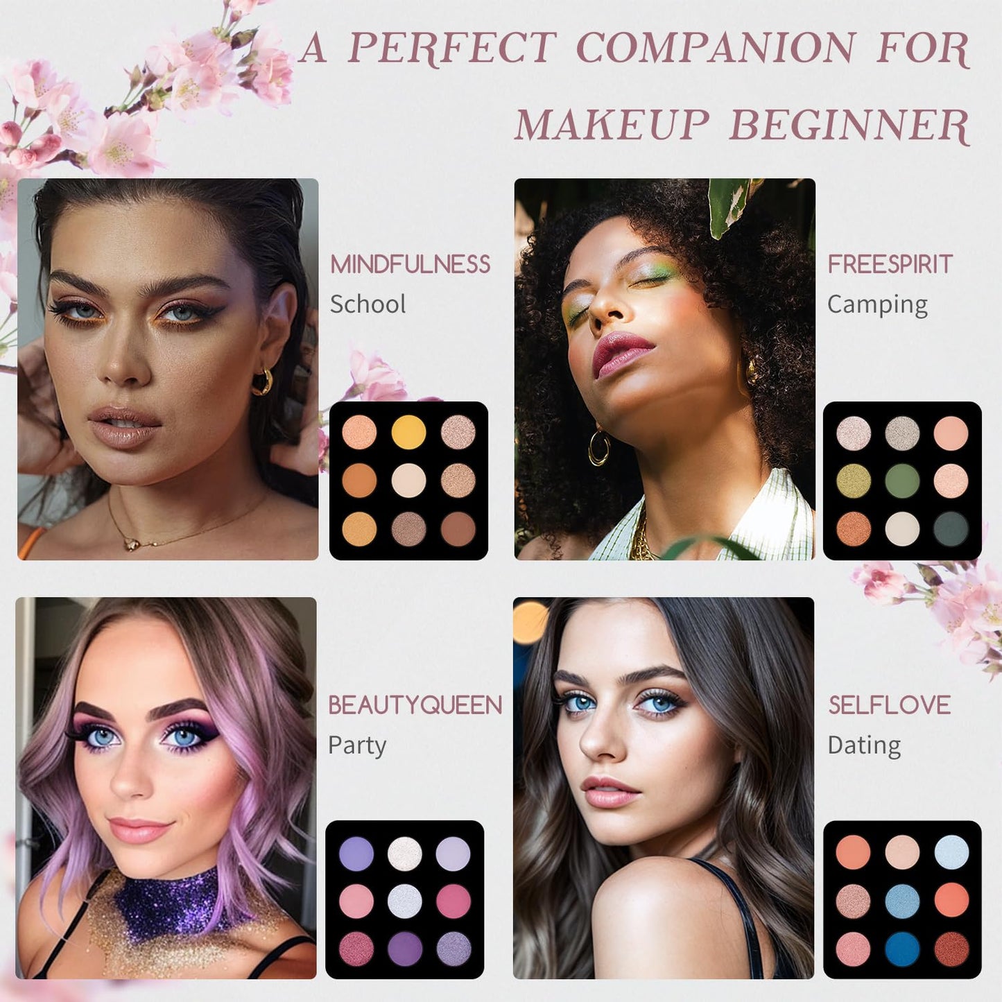Color Nymph Makeup for Teens with Reusable Pink Handbag, All In One Girls Makeup Sets Makeup Kits for Girls Women with Eyeshadow Blushes Bronzer Highlighter Lipgloss