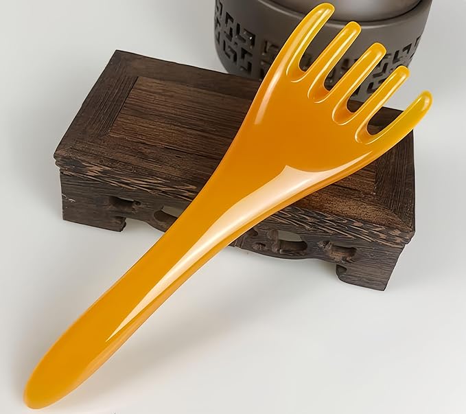 3 Pack Manual Head Massager for Scalp & Neck Relaxation - Resin Hair Massage Comb for Stress Relief, Lymphatic Massage, Handheld Ergonomic Scalp Comb by ENBRWAS