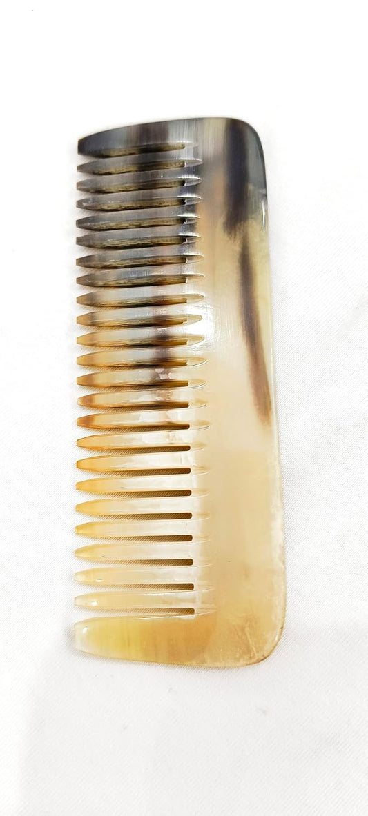 Generic Natural Buffalo Horn Comb, Anti Static, Fine Tooth Hair and Beard Comb (4 Inch)