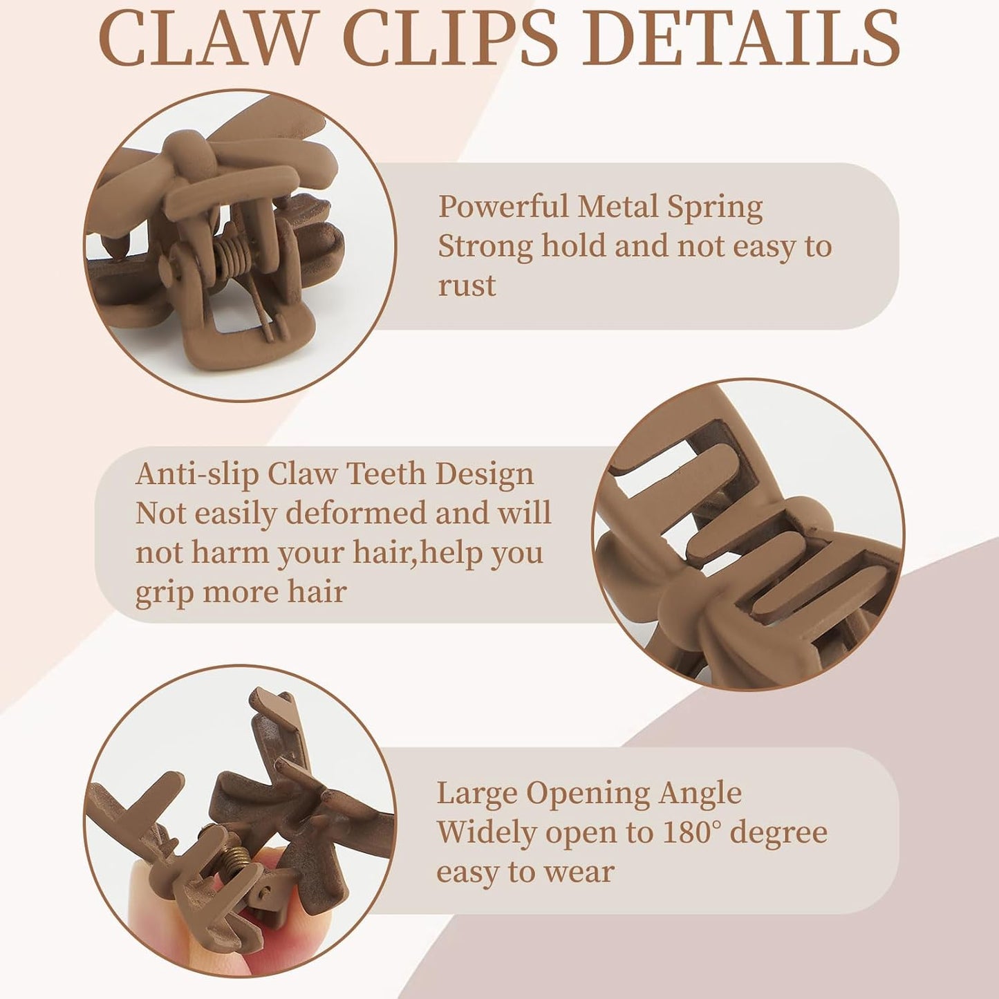 Small Hair Clips for Girls 16PCS 4Style Colourful Matte Mini Claw Clips for Women Non Slip Bangs Pins for Thin/Thick Hair(16PCS-Style 3)