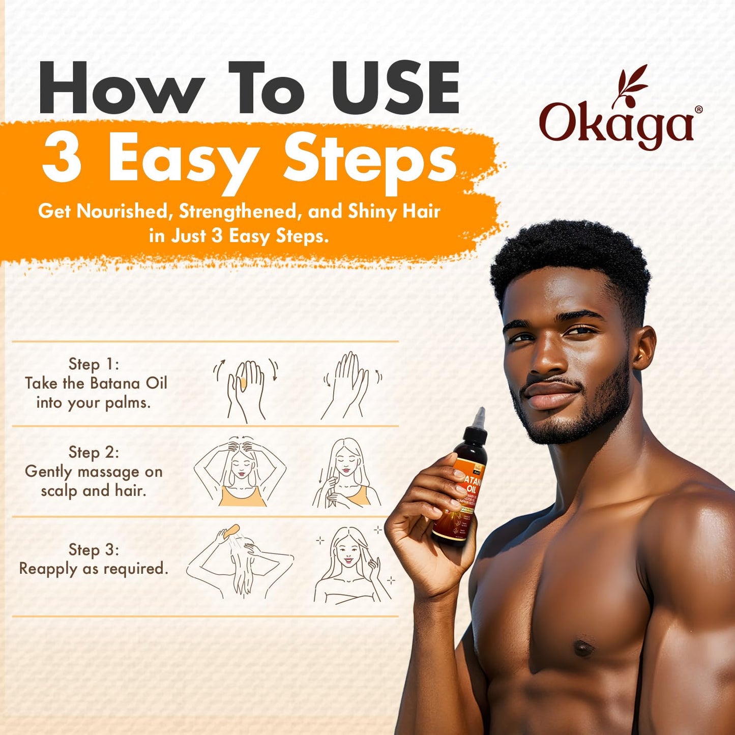 Batana Oil for Hair Growth with Rosemary, Castor, and Pumpkin Seed Oils, 100% Pure Unrefined Honduran Formula, Strengthens, Nourishes, Revives Scalp & Strands, Natural Care for All Types (3PK)