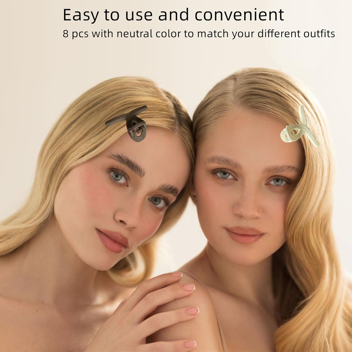 Extra Small Hair Claw Clips Non-Slip Mini Claw Hair for Women and Girls, Strong Hold Banana Jaw Clips for women 8 pcs