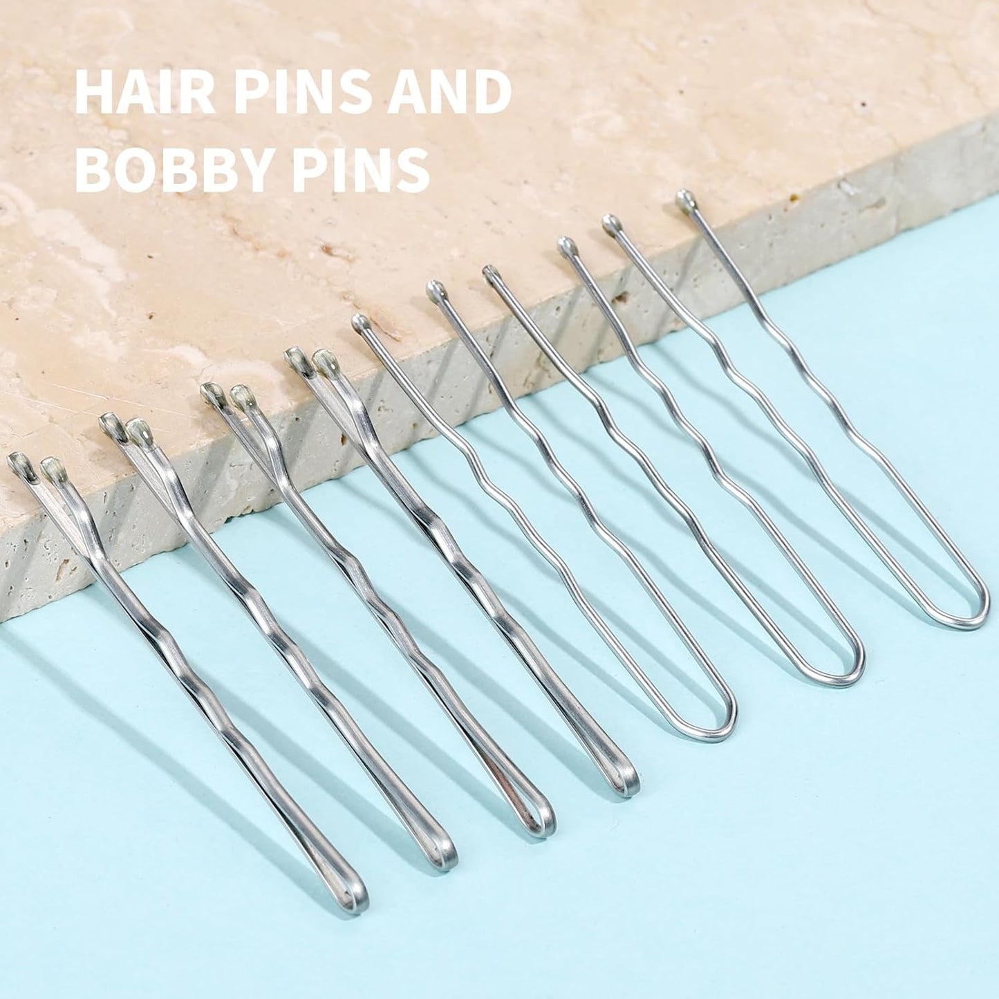 Teenitor Silver Bobby Pins for Gray Hair, Silver Hair Pins, 100Pcs Grey Bobby Pins for Gray Hair 2inch