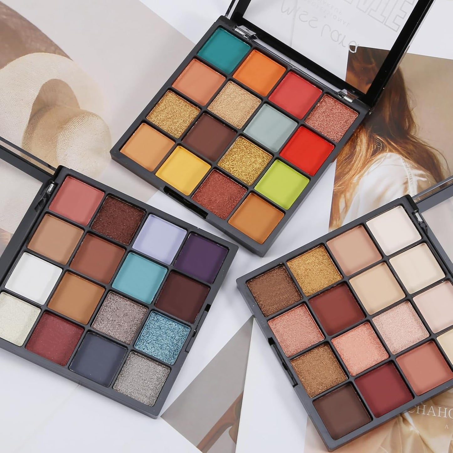 Boobeen Colorful Eyeshadow Palette Makeup-16 Colors, Matte and Glitter Eyeshadow, Bright Eyeshadow palettes, Blendable, Easy to Build Dramatic Glamour Looks (04#)