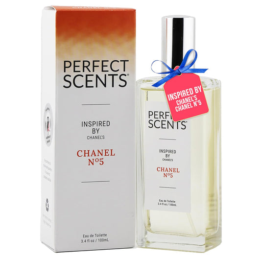 Perfect Scents Fragrances, Inspired by Chanel’s No. 5, Women’s Eau de Toilette, CLEAN, Vegan, Paraben-Free, Phthalate-Free, Never Tested on Animals, 3.4 Fluid Ounces