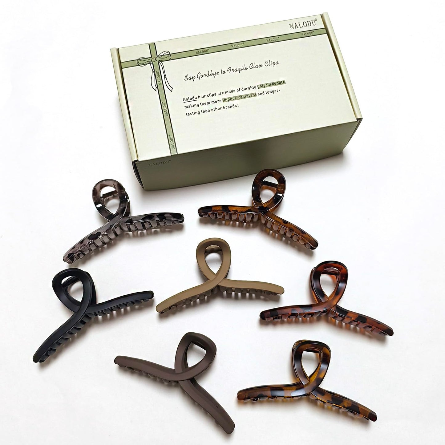 5 Inch Extra Large Hair Claw Clips, 13 cm No Slip XL Hair Clips for Thick Long Curly Hair, Big Claw Clips, 7 Pack