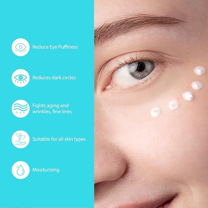 Retinol Eye Cream - Eye Serum for Dark Circles & Puffiness Anti-Aging - Under Eye Cream with Hyaluronic Acid & Caffeine to Reduce Wrinkles & Repair the Eye Area (15ml)