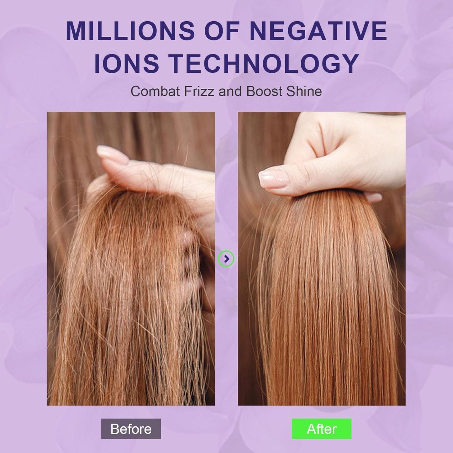 Hair Dryer Brush Blow Dry Brush in One, 2 Inch Oval Shape Hot Air Brush, Travel Hair Tools/Volumizer/Straightener/Curler, European Blow Dry Brush with Universal Adapter