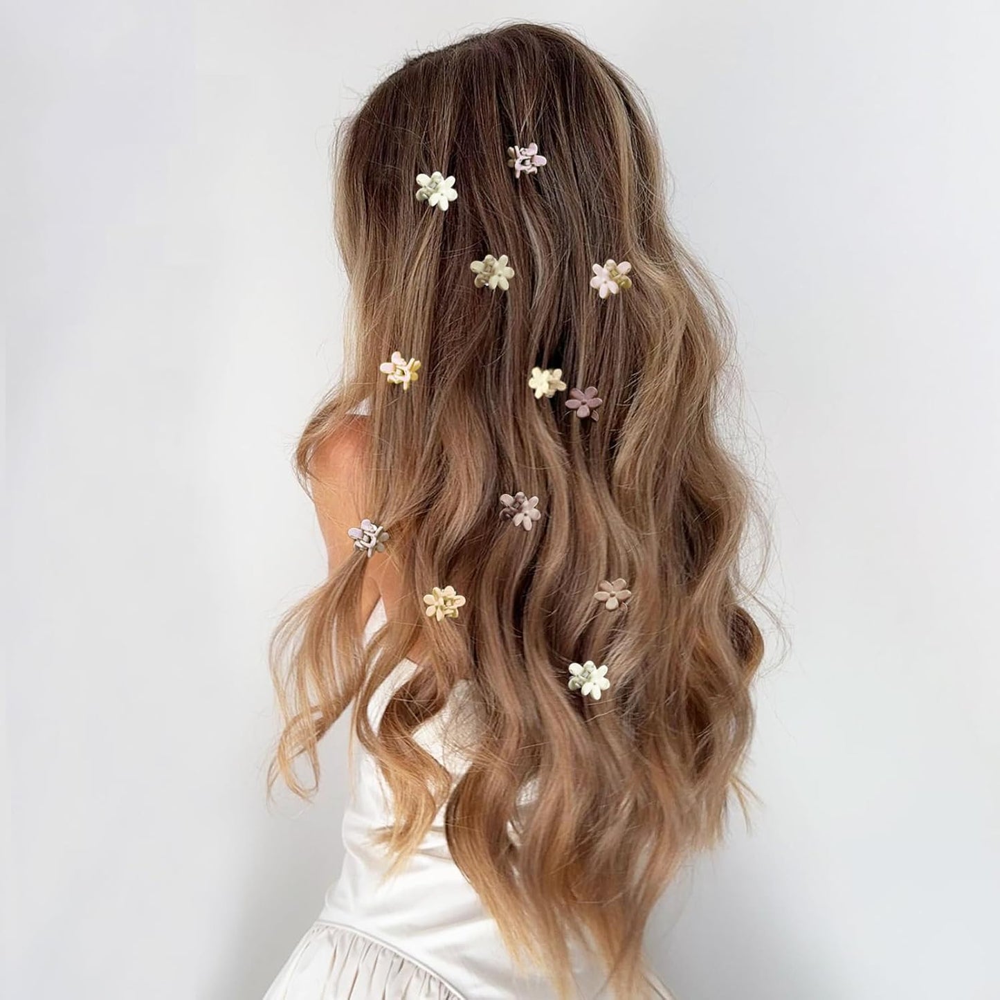 Mini Flower Hair Clips 100Pcs, Small Hair Clips Mini Claw Clips Cute Jaw Clips Hair Pins Hair Barrettes Hair Accessories for Women Girls Kids Teens