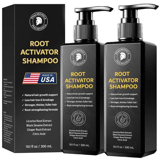 Root Activator Shampoo for Men - Hair Growth Shampoo for Hair Loss and Thinning Hair - Hair Loss RegrowthTreatments for Women Men (10.1 Fl Oz (Pack of 2))