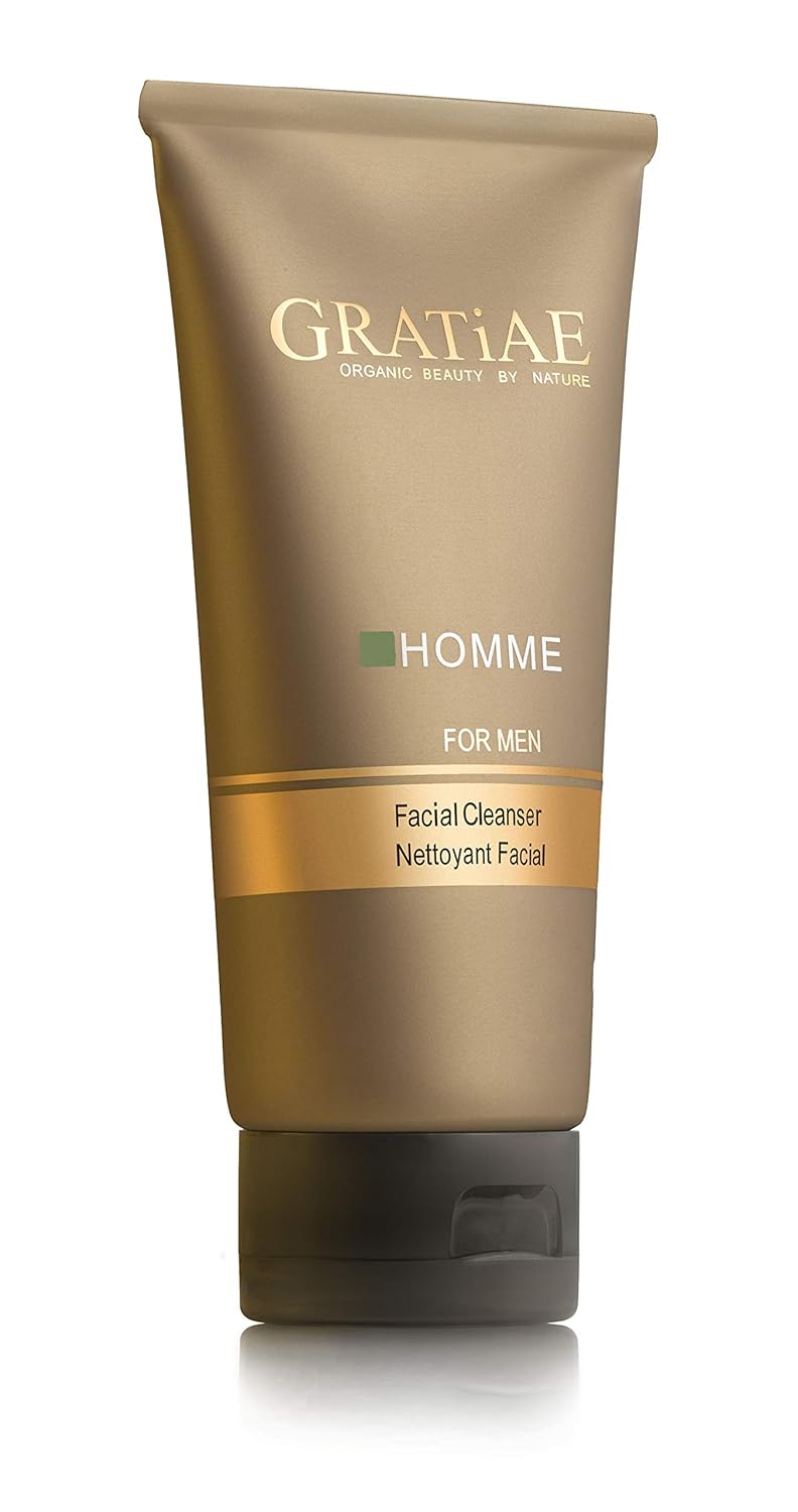 Gratiae Organics Facial Cleanser for Men, 4.05-Ounce