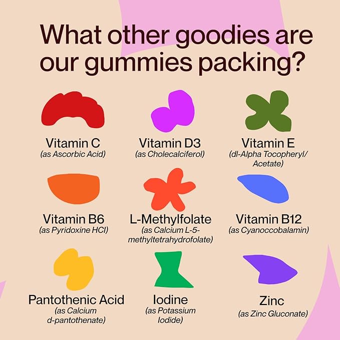 Skin Retinol and Biotin Gummies for Clear, Smooth Skin, Healthy Hair & Nails | Supplement with Zinc, Vitamins A, E and C | Non-GMO, Gluten-Free, Cherry Flavor, 60 Count