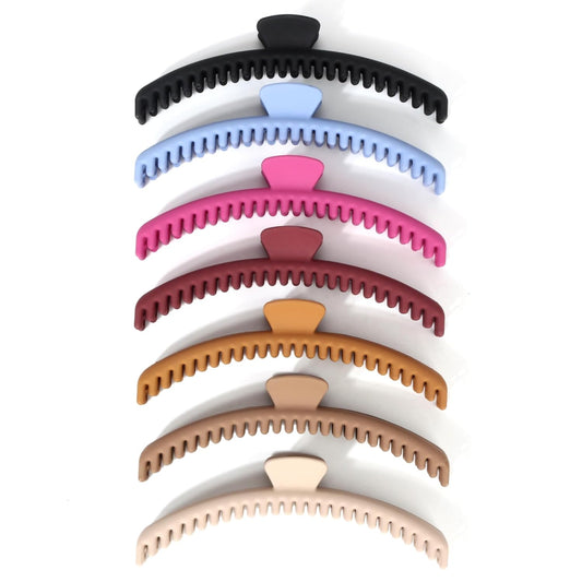 Hold Everything Hair Claw Clip for Thick and Thin Hair Big Hair Barrettes for Women and Girls Straight Wavy and Curly Hair Strong Hold Claw Clip With 52 teeth Banana Clips (new 7-Color)