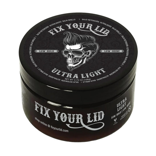 Fix Your Lid Ultra Light Pomade for Men - Water-Based Pomade with Low Hold and Low Shine - Match All Men’s Hair Types & Styles - Easy to Wash Out - 3.75 oz