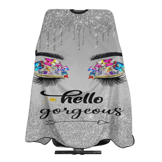 Barber Cape Hello Butterflies Gorgeous Silvery Glitters Salon Hair Cut Apron Barbershop Kits For Women 55''X66''