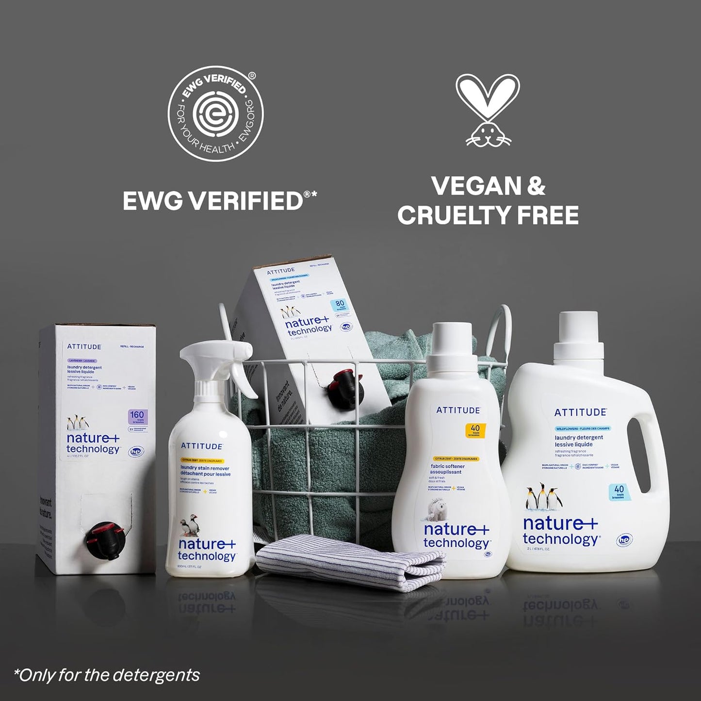 ATTITUDE Liquid Laundry Detergent, EWG Verified, HE Compatible, Plant-Based & Vegan, Natural Laundry Soap, Summer Berries Scent, 40 Loads, 67.6 Fl Oz