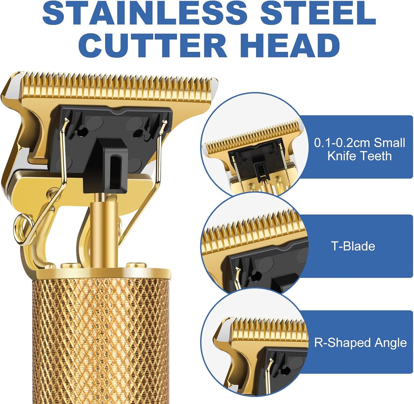 YOGINGO Professional Beard Trimmer for Men, Cordless Rechargeable Hair Trimmer for Men,T-Blade Hair Clippers,Hair Cutting Kit with Guide Combs, Gifts for Men