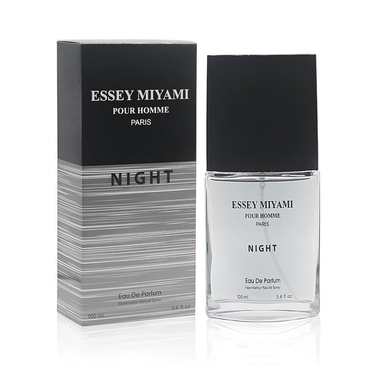 Essey Night Men's Cologne Long Lasting Romatic Scent With A Modern Twist Perfume For Men, 3.4Fl Oz Eau De Toilette For Refined Occasions
