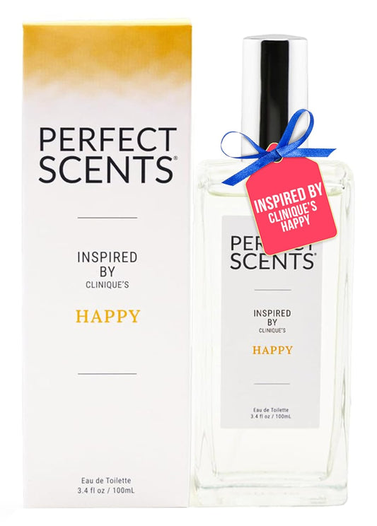 Perfect Scents Fragrances, Inspired by Clinique's Happy, Women’s Eau de Toilette, CLEAN, Vegan, Paraben-Free, Phthalate-Free, Never Tested on Animals, 3.4 Fluid Ounces