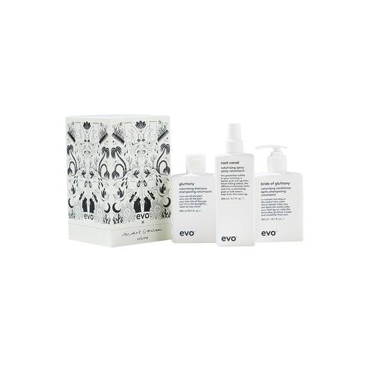 Evo Good Givin' Gift Set Repair Limited Edition Hair Care Gift Set Full Size Ritual Salvation Repairing Shampoo, Ritual Salvation Repairing Conditioner & Free Happy Campers Wearable Treatment