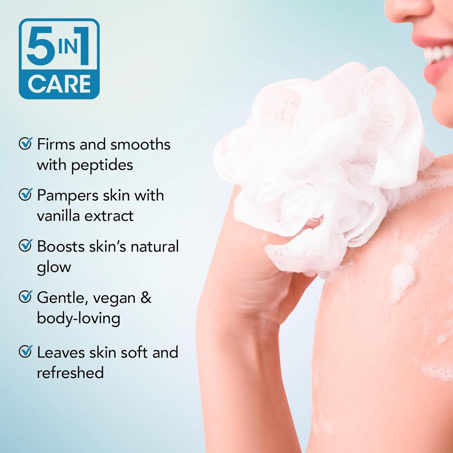 Botanic Hearth Vanilla Body Wash – Hydrating Shower Gel with 5 in 1 Care, Sulphate & Paraben Free, Gentle Daily Cleanser for All Skin Types, 16 fl oz