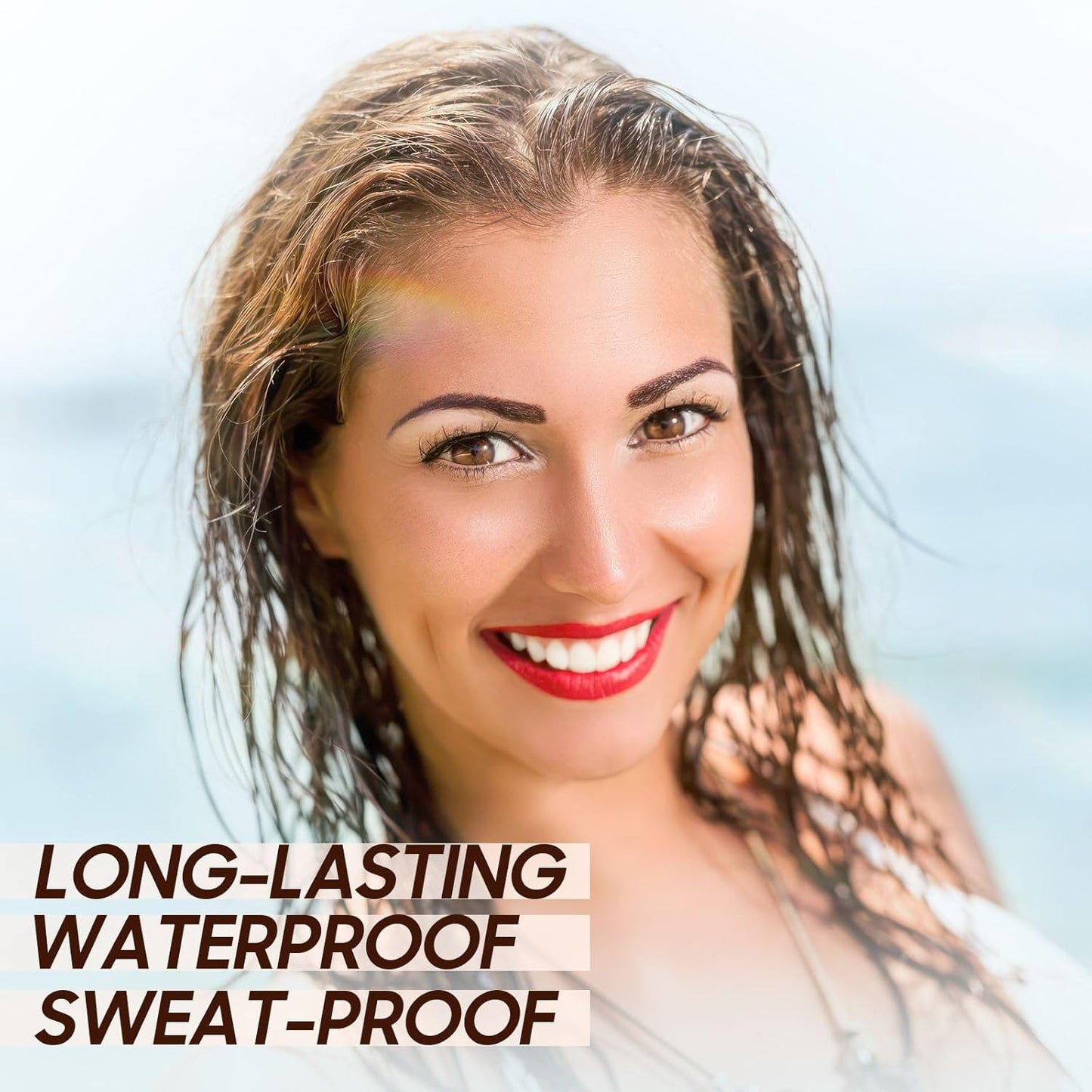 Eyebrow Gel Eyebrow Pencils for Women, Strong-Hold Transfer-proof & Water-Resistant Brow Gel Creates Voluminous-Looking Brows, Vegan & Cruelty-free (Light Brown)