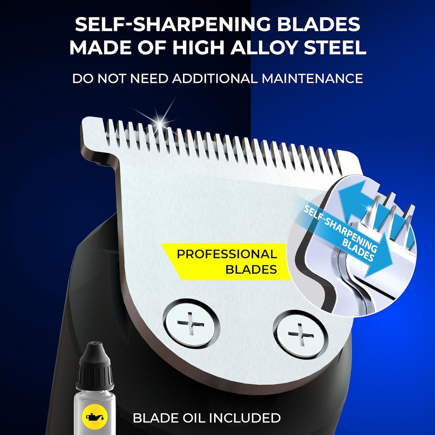 MANECODE® 11-in-1 Beard & Hair Trimmer for Men – Self-Sharp Blades® USB-C, Waterproof, LED Display Multi-Grooming Kit