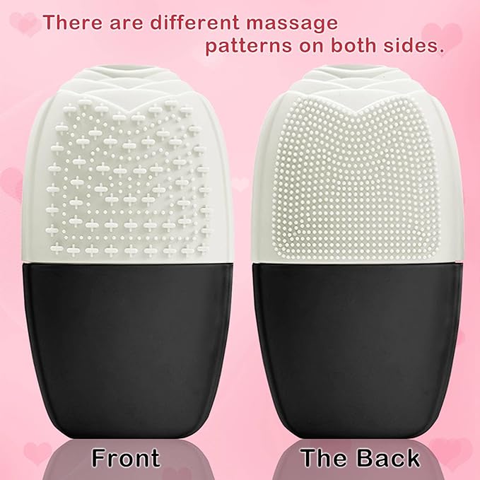 KOGITI Face & Eye Ice Roller Massager - Ice Cube Mold, Face Puffiness Relief, Skin Care Tools, Black & White